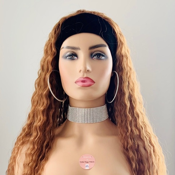 Long Auburn Premium Fiber “Put On & Go” Headband Wig - Picture 8 of 13